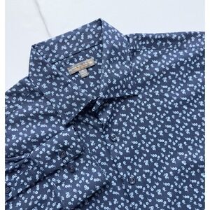 Peter Millar Summer Comfort Men's Long Sleeve Button Up Shirt Floral Print Sz XL